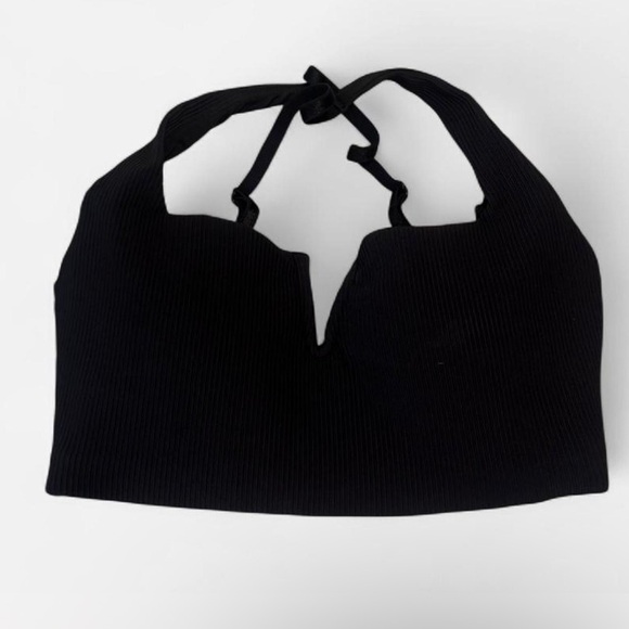 New BuffBunny Black Ribbed Sports Bra - Picture 2 of 4